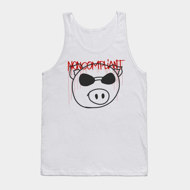 Noncompliant--lettering Tank Top by Commander In Keef